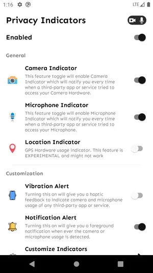 Privacy Indicators